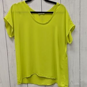 Lush Lime Green Flowy Oversized Tee Sz Sma…